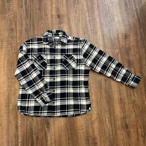 Jacks MFG Heritage Flannel XL Black and White Buffalo Plaid Cotton Heavy